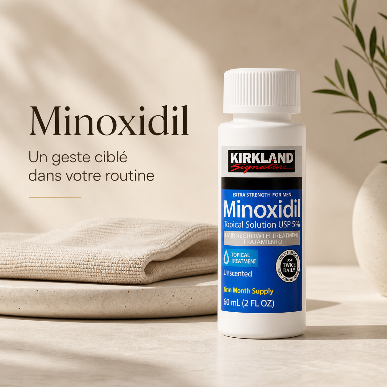 Routine Croissance Barbe & Cheveux — Minoxidil + Derma Roller