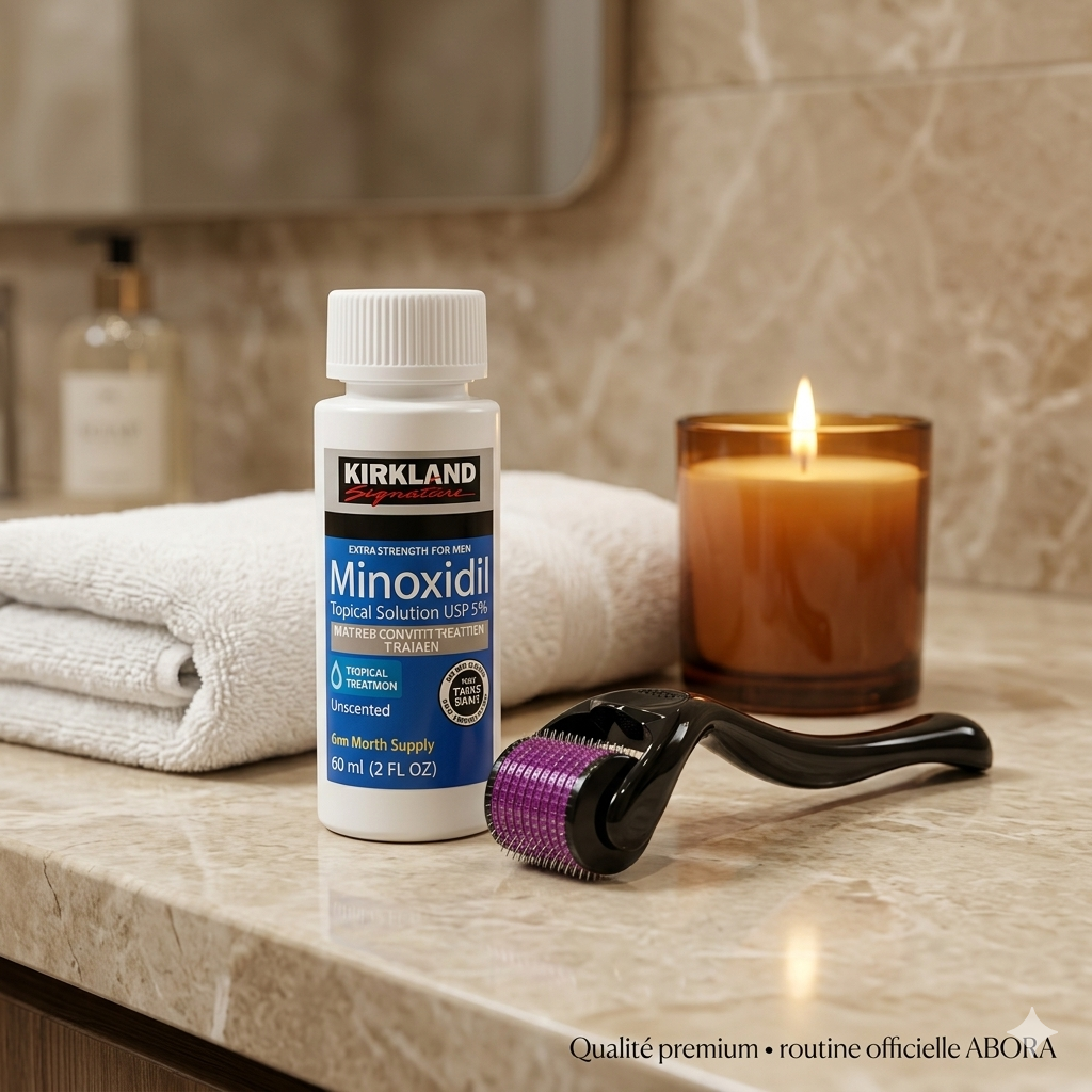 Routine Croissance Barbe & Cheveux — Minoxidil + Derma Roller