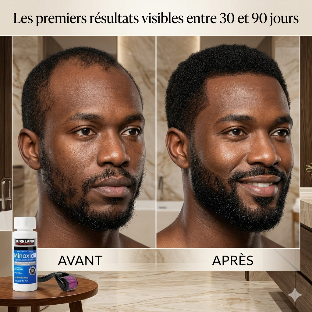 Routine Croissance Barbe & Cheveux — Minoxidil + Derma Roller