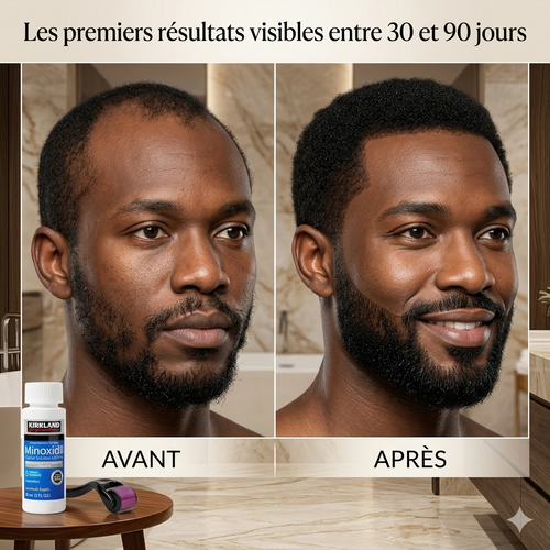 Routine Croissance Barbe & Cheveux — Minoxidil + Derma Roller